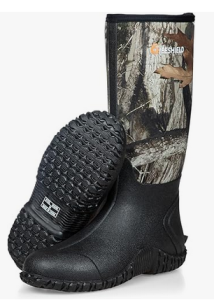 Rubber Boots for Men And Women, Waterproof Insulated Hunting & Work Boots with Steel Shank, Durable Anti-Slip Outdoor Boots for Farming, Gardening, Fishing, Mud Working(Black, Next G2 Camo)
