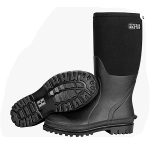 OutdoorMaster Hunting Boots for Men, Waterproof Rubber Neoprene Boots, Anti-slipped Insulated Outdoor Boots 