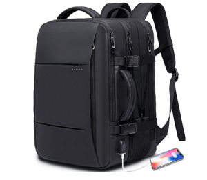BANGE 45L Expandable Backpack, Water Resistant, Suitable for Travel, College Laptop Backpack for Men & Women