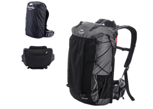 Naturehike Rock 40+5L Internal Frame Hiking Backpack for Adults, Camping Travel Backpacking Waterproof Bag with Rain Cover, Ultralight Outdoor Daypack
