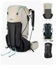 Naturehike Rock 2.0 Internal Frame Hiking Backpack 30L/45L/65L Ultralight with Rain Cover Backpack for Men and Women