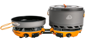 Jetboil Genesis Basecamp Backpacking and Camping Stove Cooking System with Camping Cookware