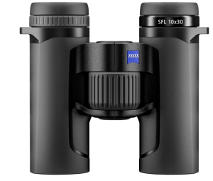 ZEISS SFL Binoculars Lightweight, Compact, Waterproof, Ultra-High Definition Coated Glass for Bird Watching, and Hunting for Twilight and Low Light Wildlife Observation with SmartFocus, Black (10x30) 