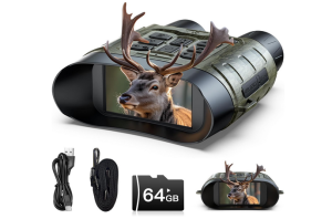 Night Vision Goggles, 112 MP 4K Night Vision Binoculars for Adults, 12X Zoom & 5000mAh Battery, 64GB Card Included, Infrared Binoculars Night Vision, Tech Gadgets Telescope for Bird Watching