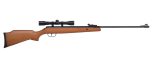 Crosman Optimus .22 Caliber Spring-Powered Air Rifle with 4x32 Scope - 950 FPS - Brown 