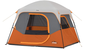 CORE Tent for Family Camping | 4 Person & 6 Person Portable Camp Tent with Carry Bag for Outdoor Car Camping | Included Gear Loft Organizer for Camp Accessories