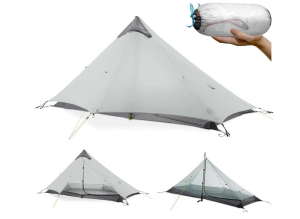 Ultralight Waterproof Tent, Double-Layer Three-Season Backpacking Tent for 1-Person Camping, Kayaking, Climbing, Hiking, Weighing in at only 2 pounds for The Tent