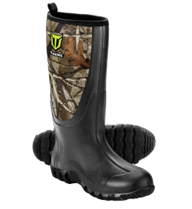 TIDEWE Rubber Boots for Men Multi-Season, Waterproof Rain Boots with Steel Shank, 6mm Neoprene Sturdy Rubber Outdoor Hunting Boots