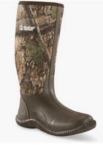 Guide Gear Men’s High Camo Bogger Rubber Boots, Waterproof Rain Hunting Shoes