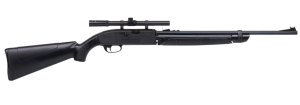 Crosman Legacy 1000 Variable Pump .177-Caliber Dual Ammo Air Rifle with 4x15 Scope - Shoots Pellets and BBS - 1000 FPS - Black