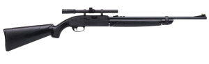 Crosman Legacy 1000 Variable Pump .177-Caliber Dual Ammo Air Rifle with 4x15 Scope - Shoots Pellets and BBS - 1000 FPS - Black