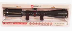 Simmons SIM62444 6-24x44 ProTarget Black FC WP/FP T Turrets