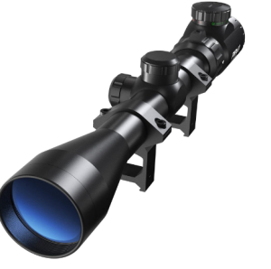 PINTY 3-9x40 Rifle Scope with Red/Green Illuminated Reticle & Rangefinder, Multicoated Lens with Mounts for Picatinny Rail 