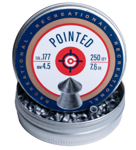 Crosman P177 .177-Caliber Pointed Pellets, 4.5mm, Black(250-Count)